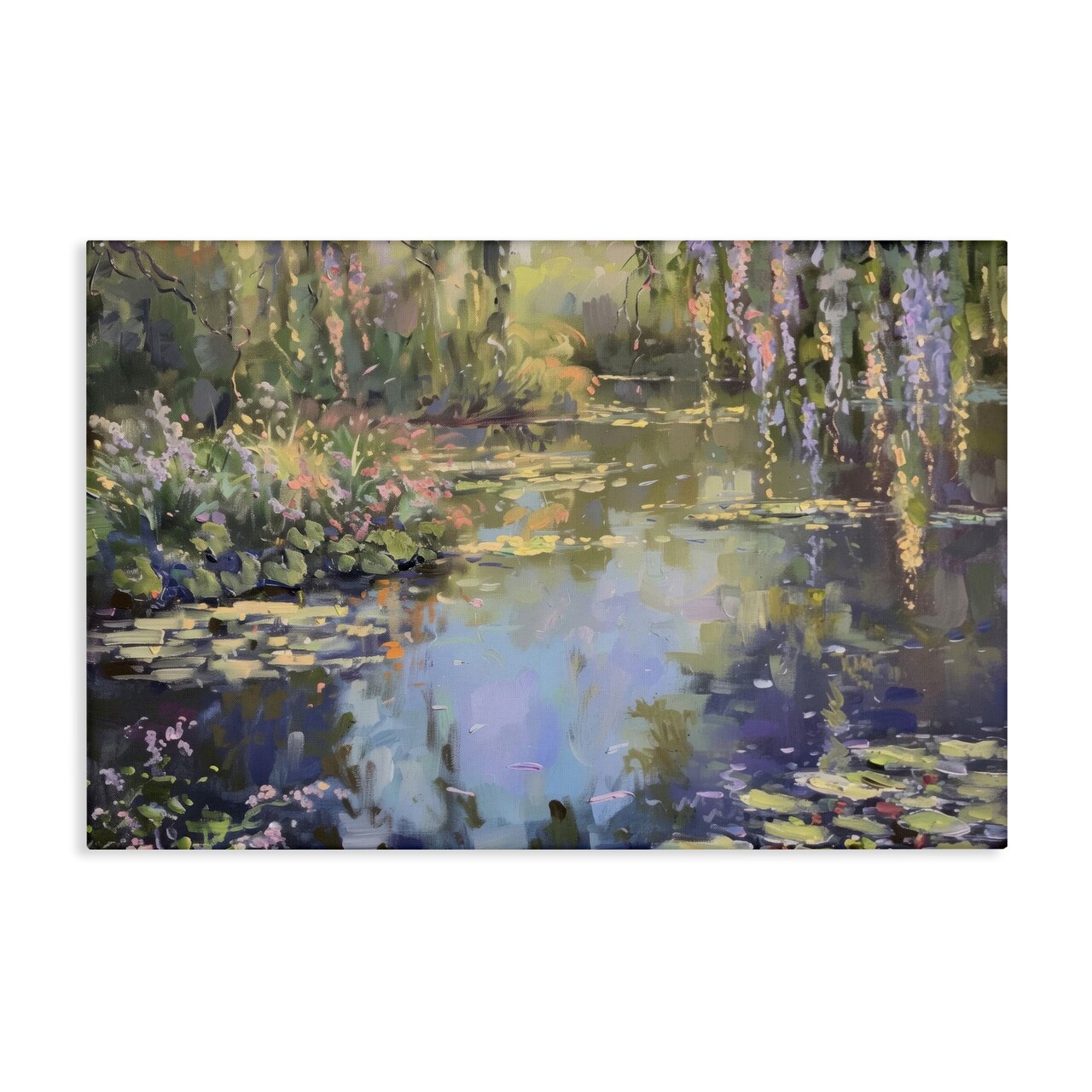 Stupell Industries Morning on Lily Pond Canvas Wall Art Design by LSR Design Studio